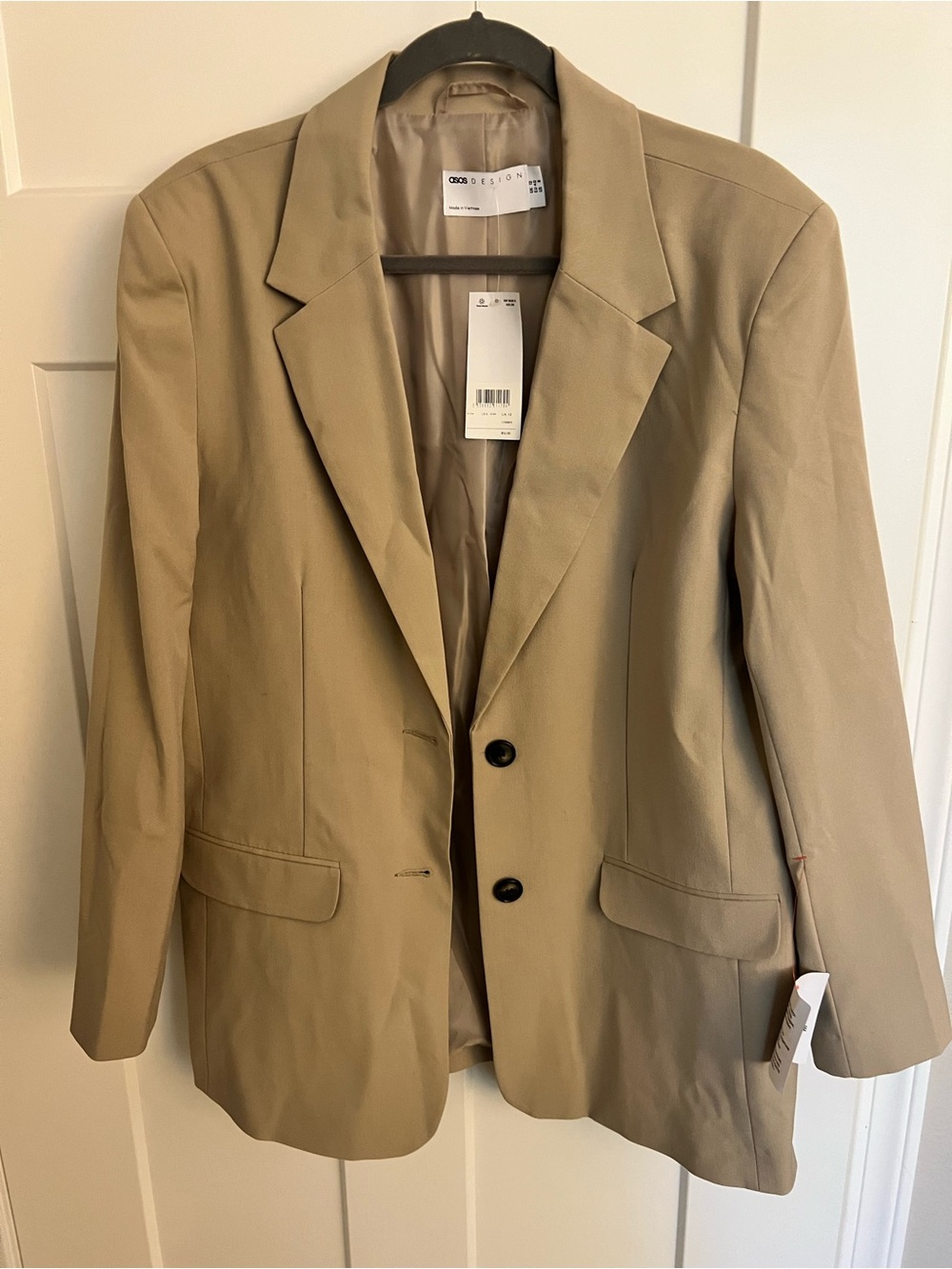 NWT ASOS Women's Tan Single-Breasted Blazer